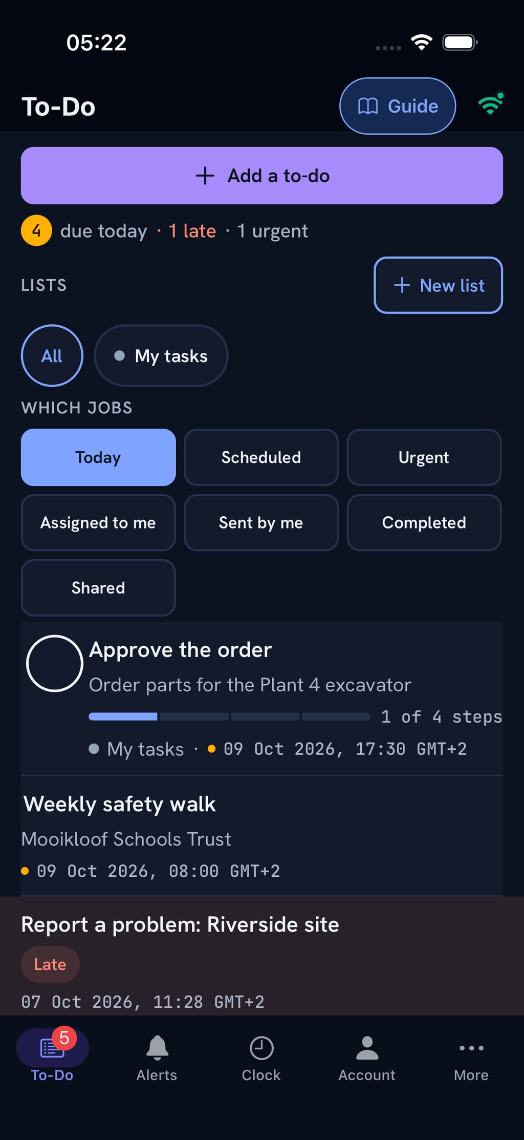 The same To-Do on the PremHQ phone app.