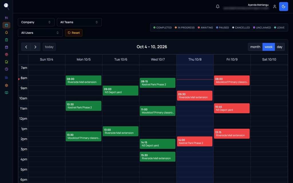 Schedule it once or on a repeat, for a person or a team.