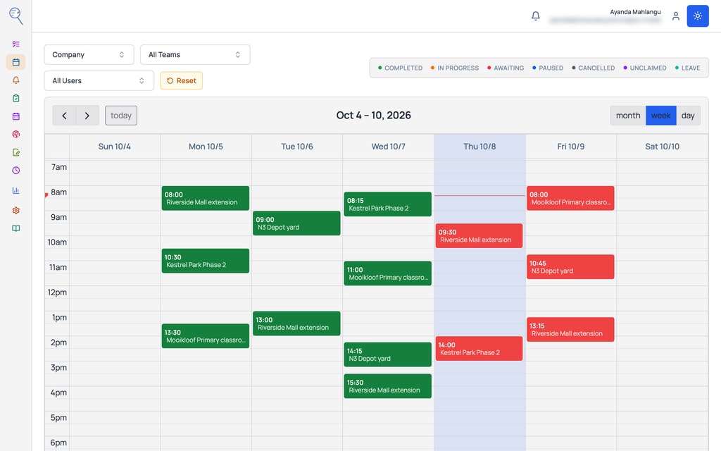 Schedule it once or on a repeat, for a person or a team.